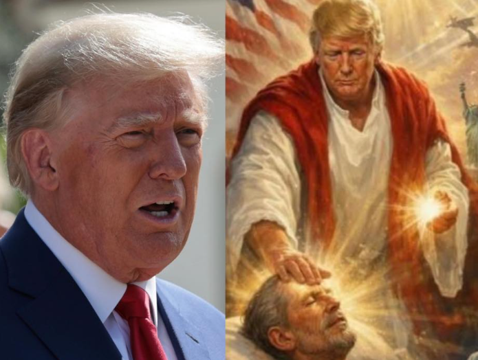 Donald Trump addressed the backlash over a deleted AI image showing him resembling Jesus, claiming he initially thought it depicted him as a doctor.