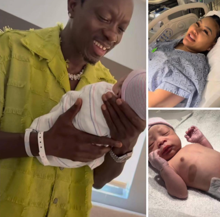 Michael Blackson and girlfriend welcomed his first after his 18years old son.